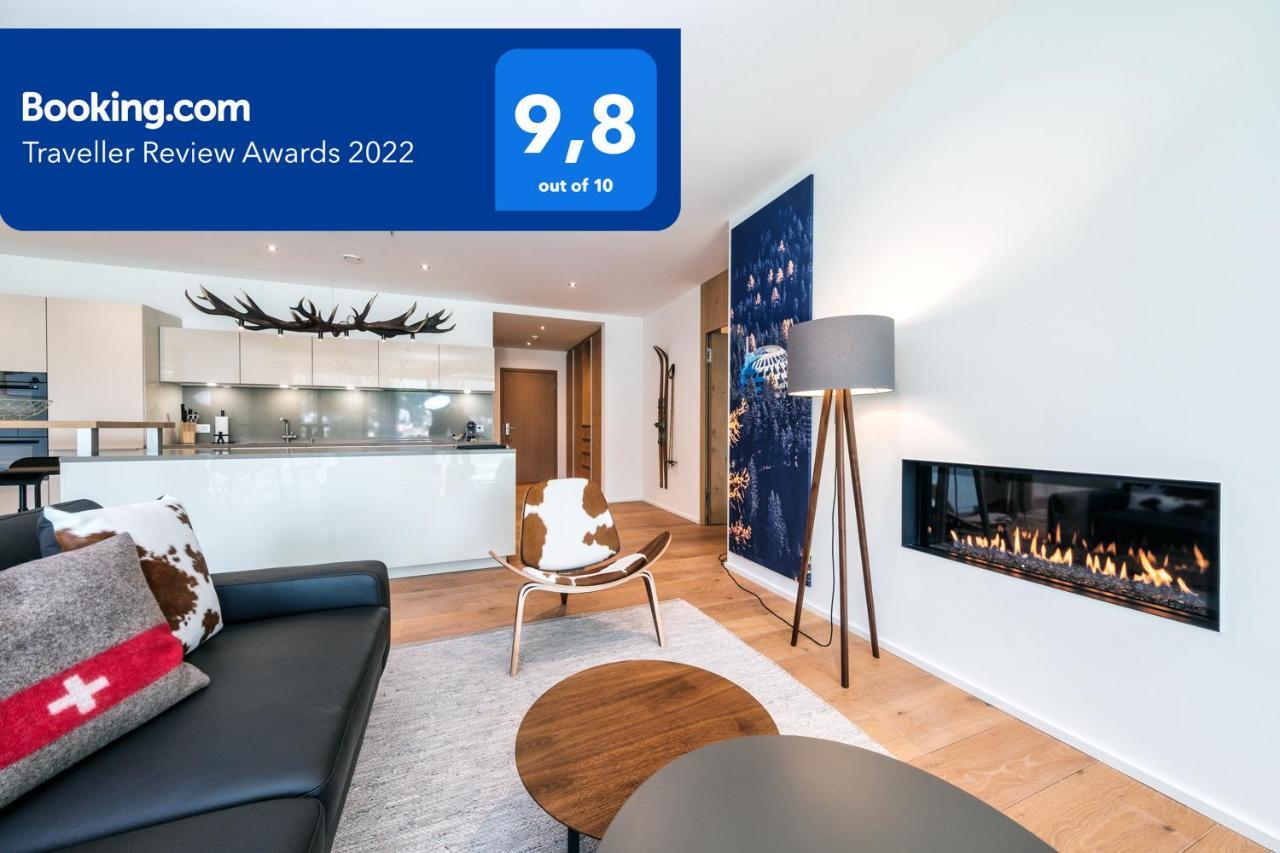 Luxury Panorama Apartment With Alpengold Spa Access 다보스 외부 사진